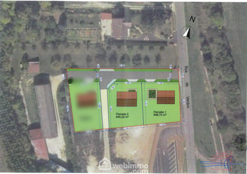 Terrain constructible 849 m² Les Monthairons 55320